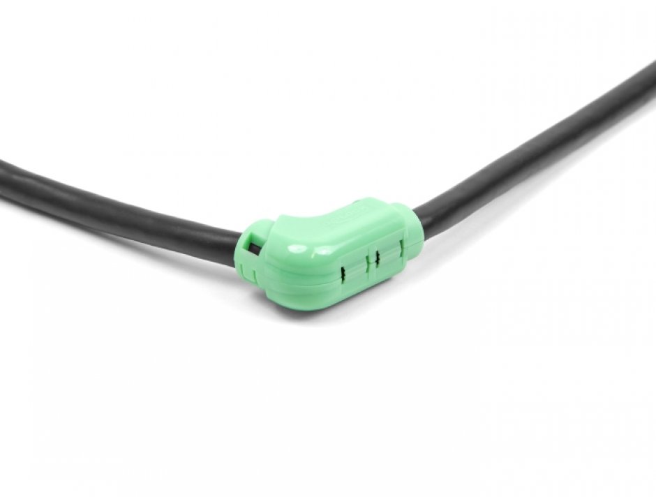 Set 8 Clips Indoire Cablu 90° Verde Delock