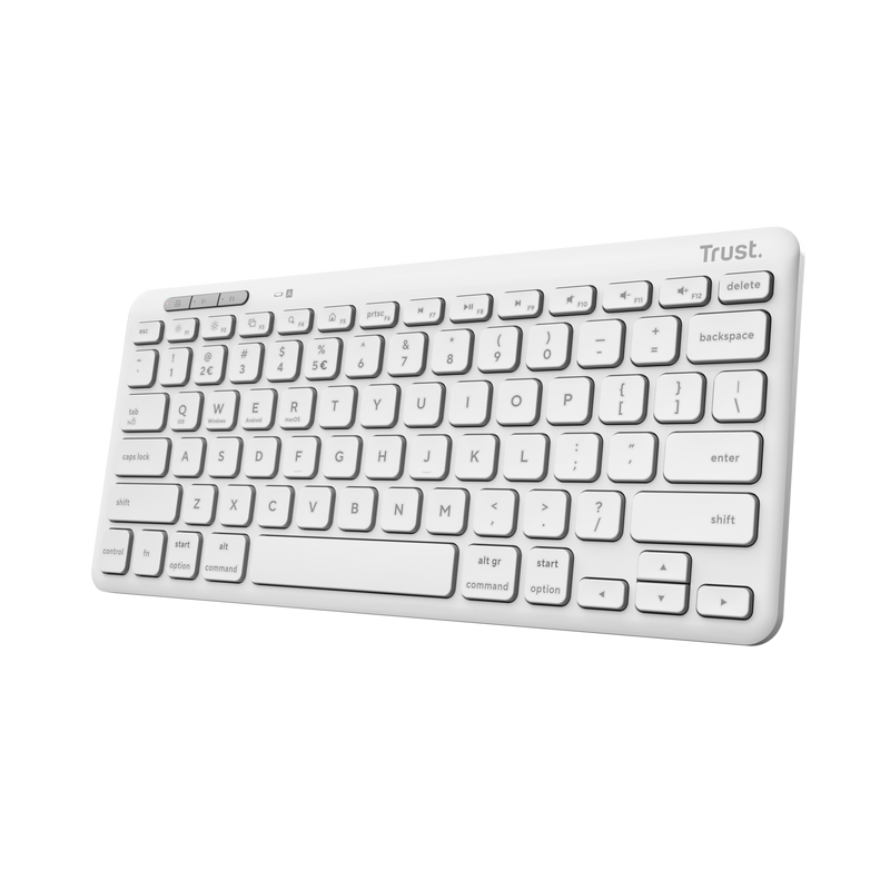 Tastatura Trust Lyra Wireless USB-C Bluetooth 10m Alba - imagine 2