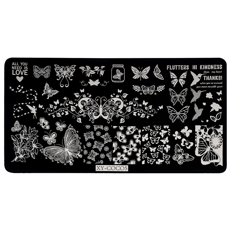 Matriță Metalică Unghii LUXORISE Butterfly