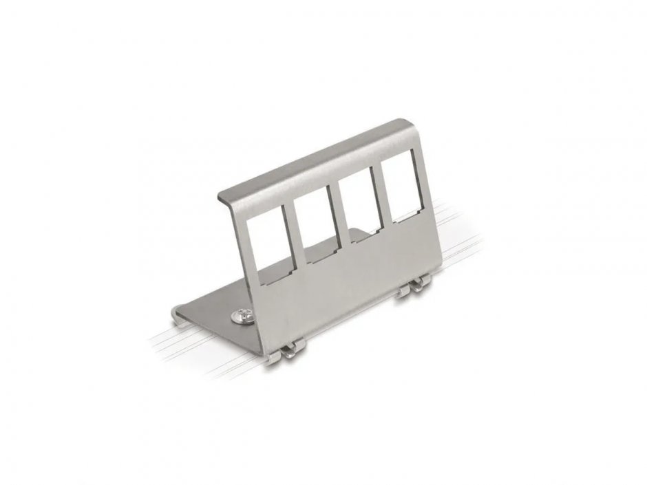 Adaptor DIN Rail 4x Keystone Oțel Inoxidabil Value