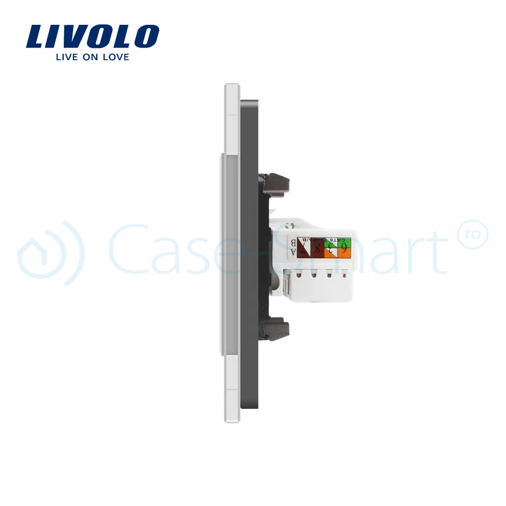 Priza Dublă Internet Livolo, Sticlă, Cat6, 10Gb/s - imagine 21