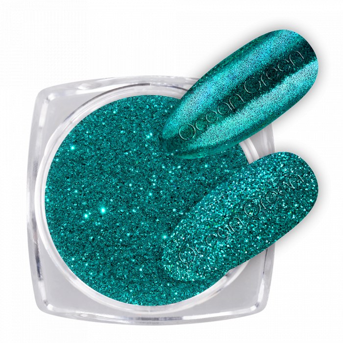 Pudră Strălucitoare Nailshop Glitter Ocean Green