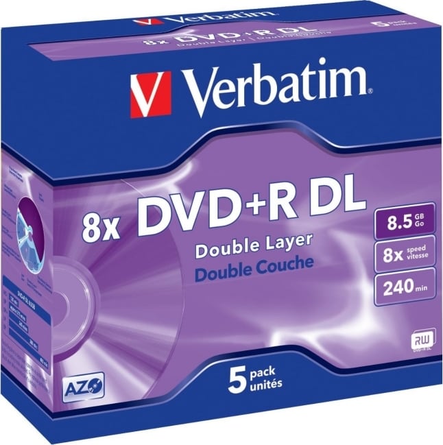 DVD+R Verbatim 8.5GB Double Layer 8x - 1 buc Carcasa