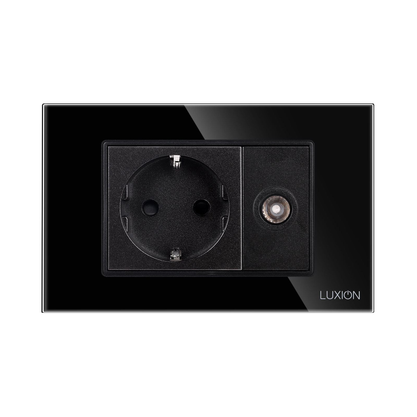 Priza Schuko + Priza TV cu Rama din Sticla LUXION, 3M - imagine 6