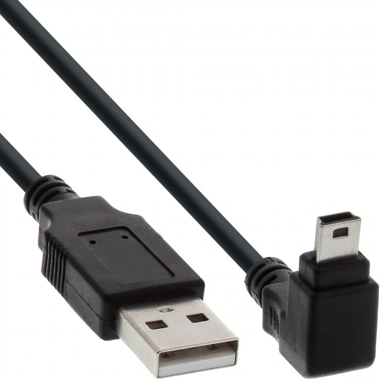 Cablu USB 2.0 Mini Unghi Jos 3m InLine