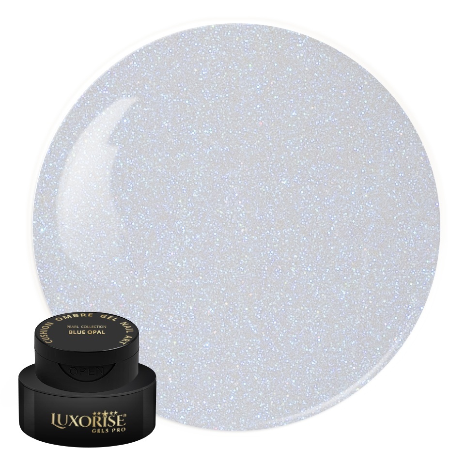 Gel UV Nail Art Babyboomer LUXORISE Cushion Ombre Pearl - Blue Opal, 2ml