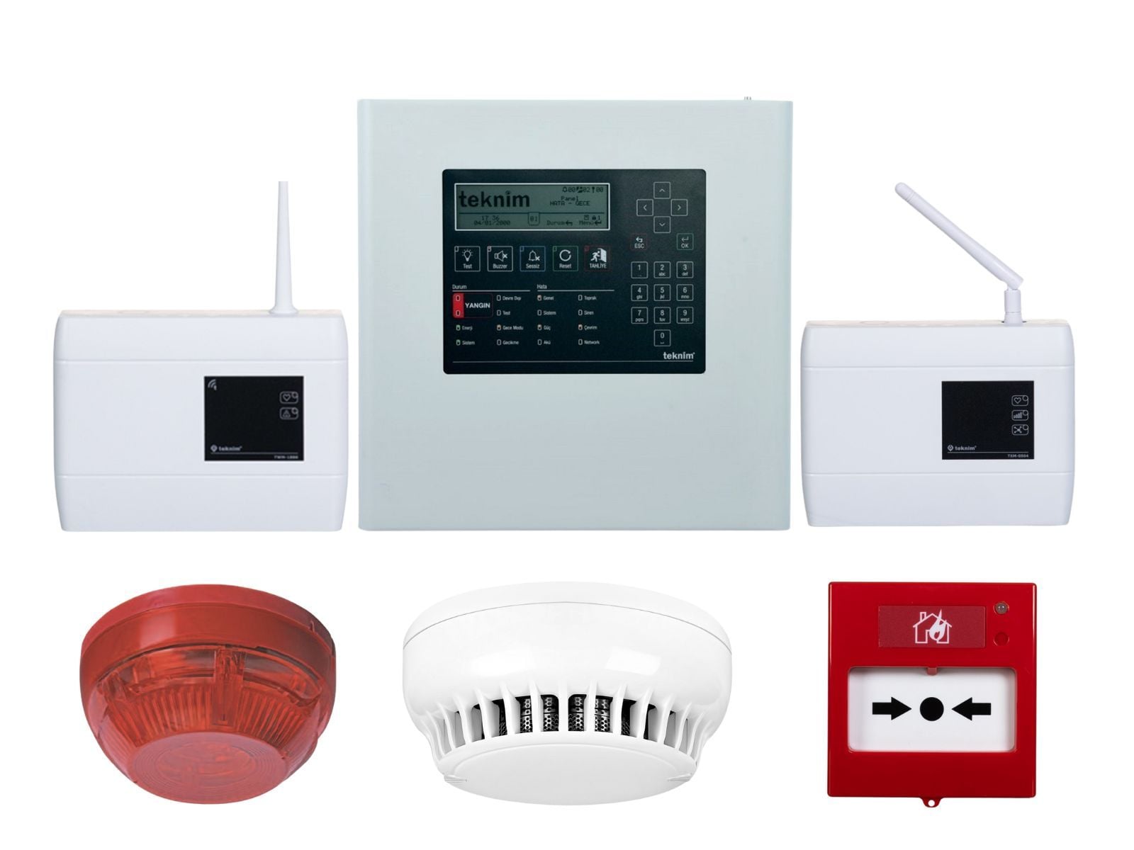 Kit Detectie Incendiu Adresabila Teknim Wireless