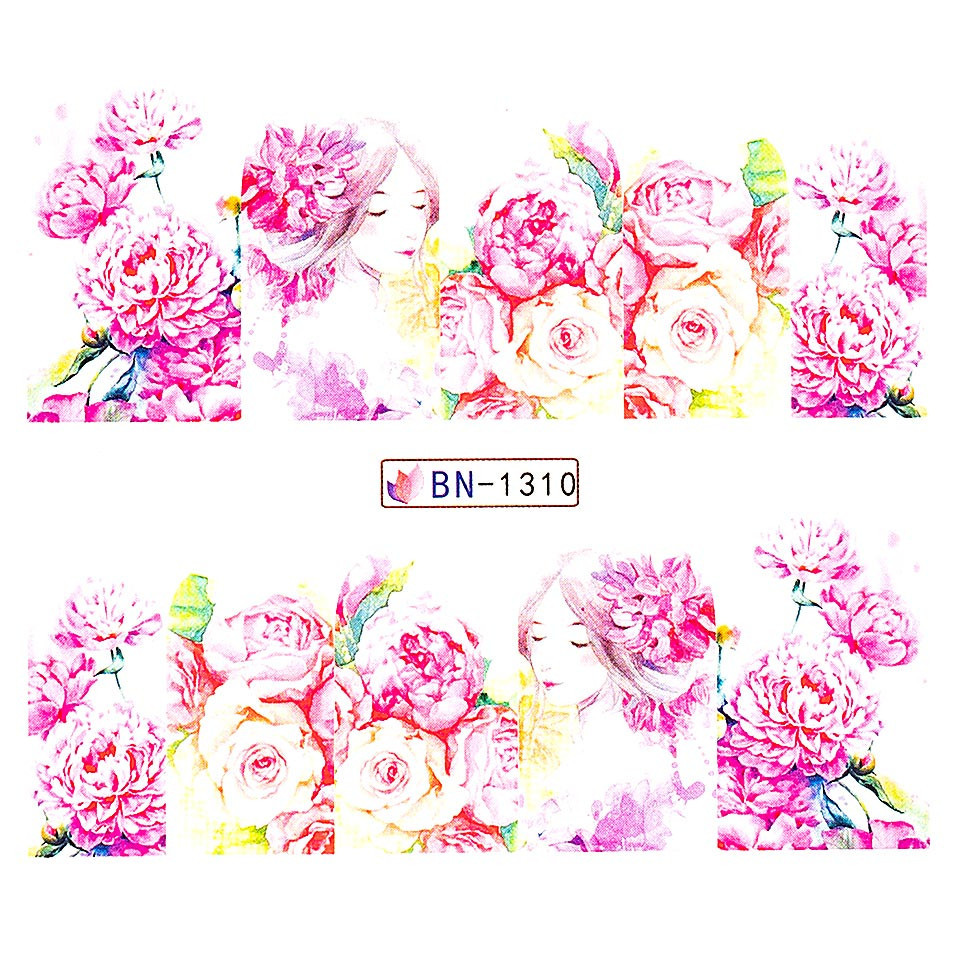 Tatuaj Unghii LUXORISE Pastel Flowers BN-1310