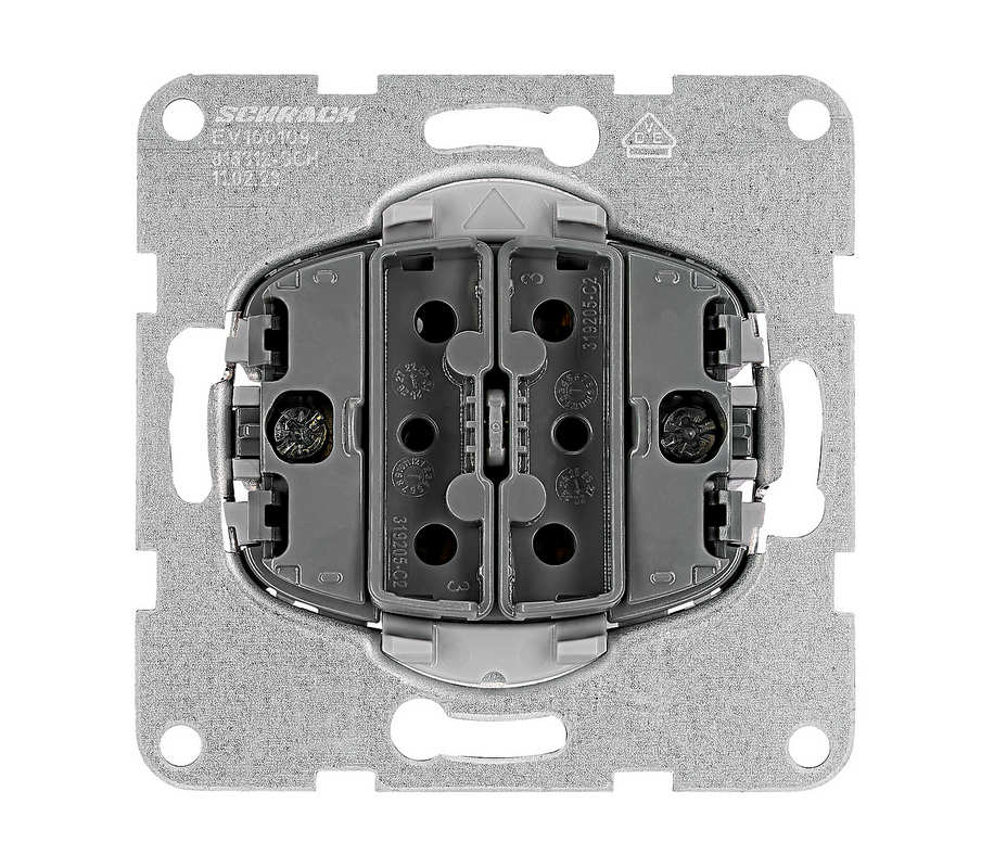 Intrerupator Dublu Schrack VISIO S, Cleme Elastice