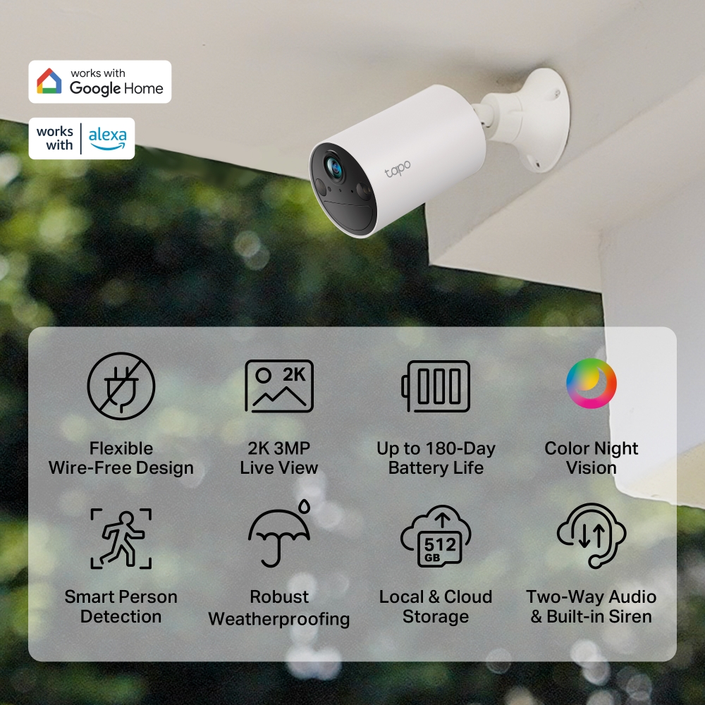 Cameră Supraveghere Wireless TP-LINK TAPO C410 2-Pack - 2K QHD - imagine 4