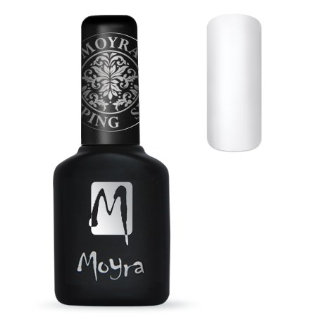 Lac Unghii Stampile Moyra Nr. 02 | Alb 10ml - imagine 1