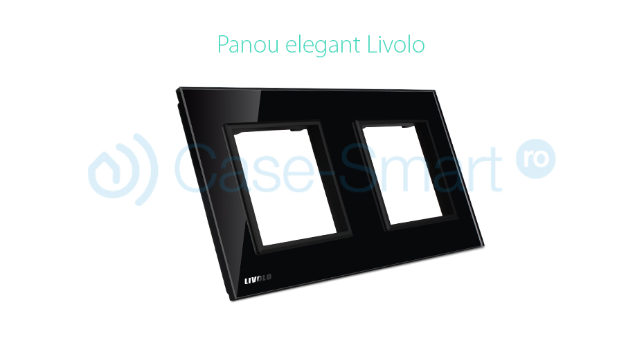 Ramă Priză Dublă Livolo, Sticlă Crystal - imagine 6
