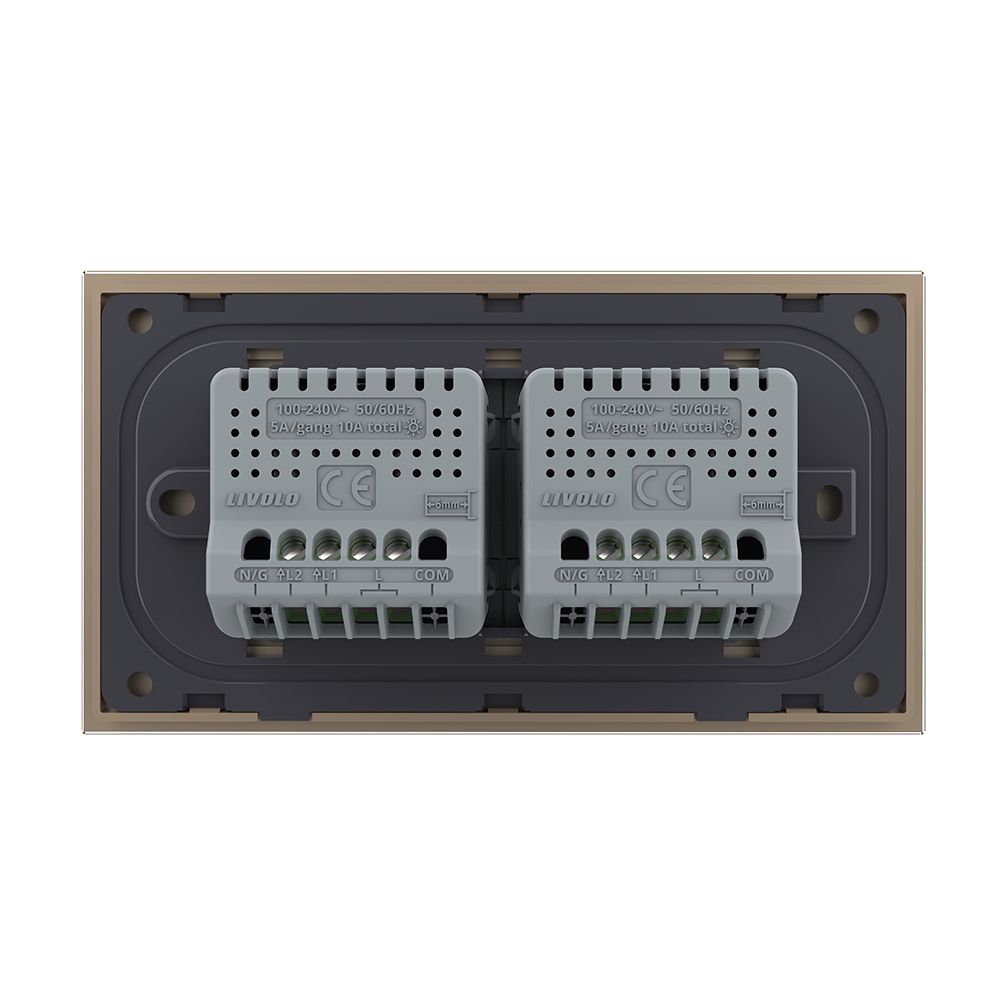 Intrerupator Touch Dublu Livolo, Sticla, 4M - imagine 12