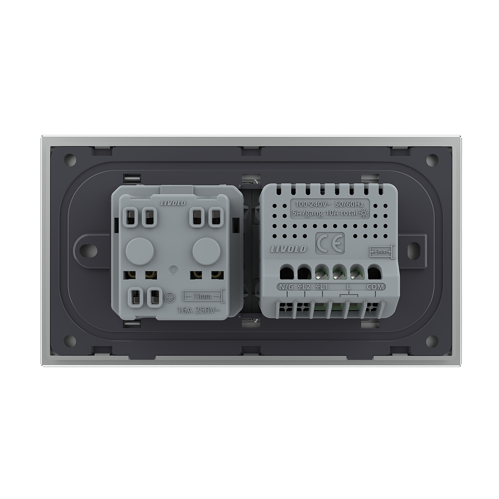 Set Livolo: Intrerupator și Priză Sticlă 4M - imagine 4