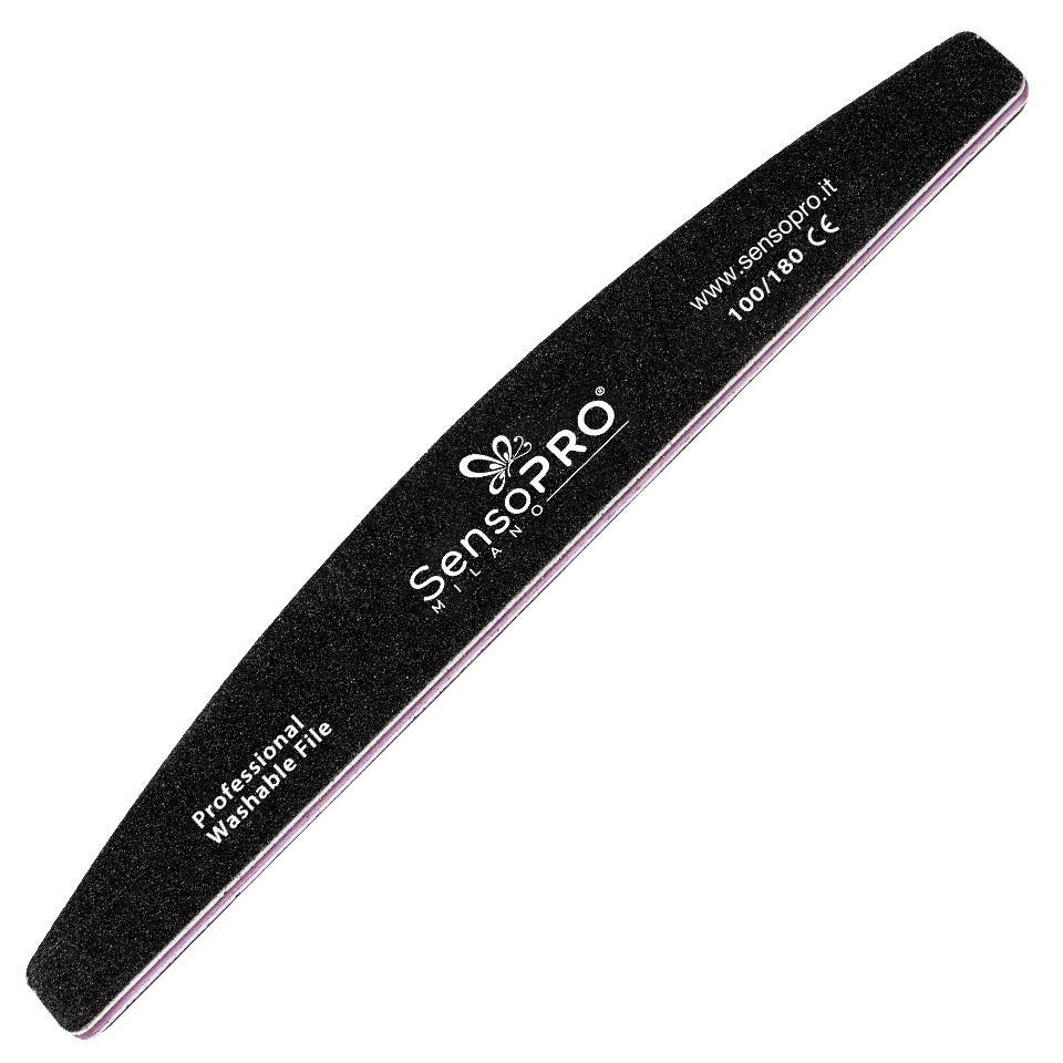 Pila Unghii SensoPRO 100/180, Semiluna, Negru