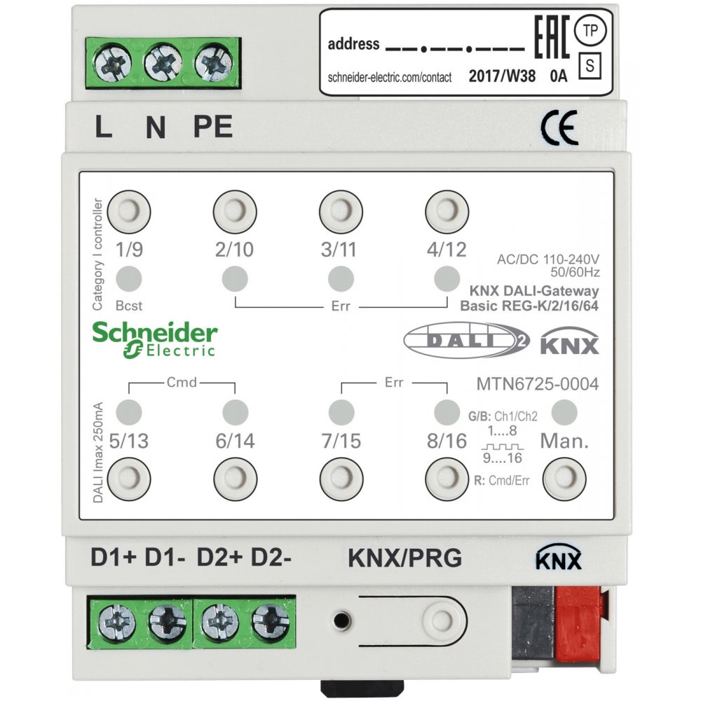 Interfață DALI KNX Schneider MTN6725-0004