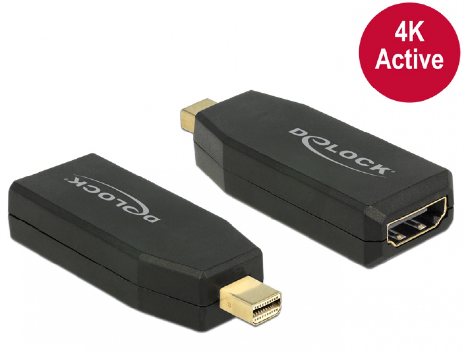 Adaptor Delock Mini DP 1.2 la HDMI 4K Activ