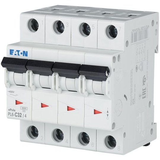 Siguranta Automata Eaton 4P 32A 6kA Curba C