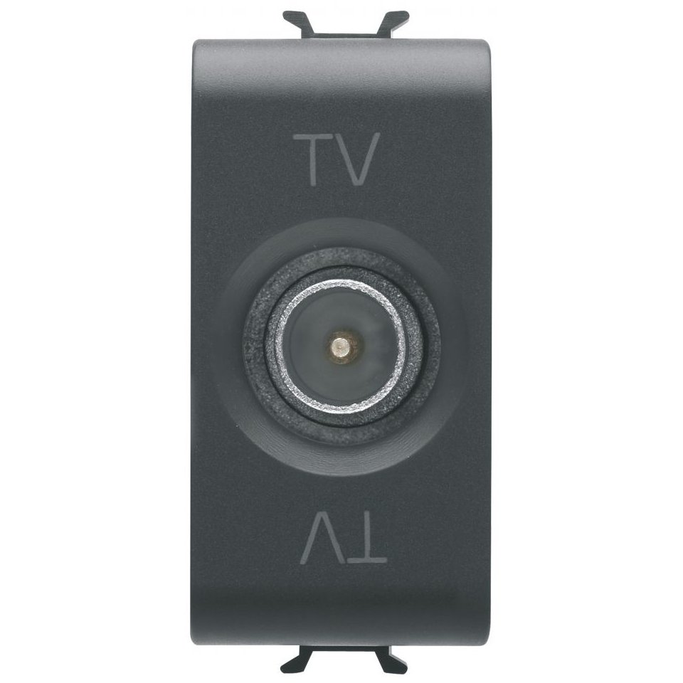Priză TV Modulară Gewiss Negru Satinat