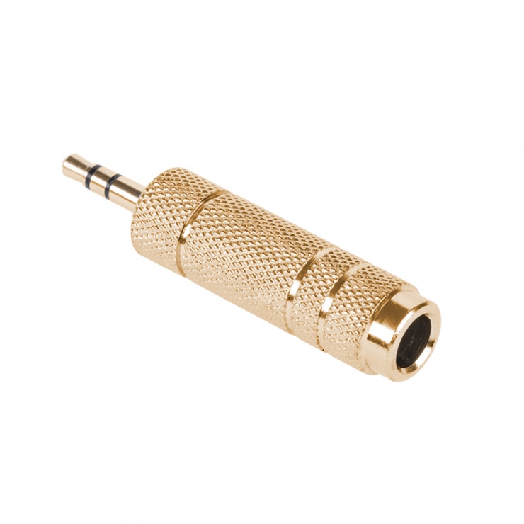 Adaptor 6.35mm la 3.5mm M-T Auriu ZLA0323