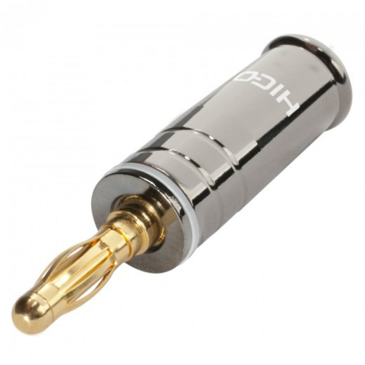 Conector Banana Hicon Negru | Calitate Premium