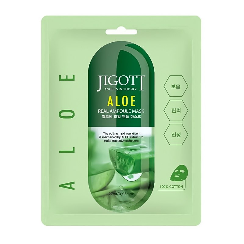Mască Aloe Real Ampoule Jigott, 27ml