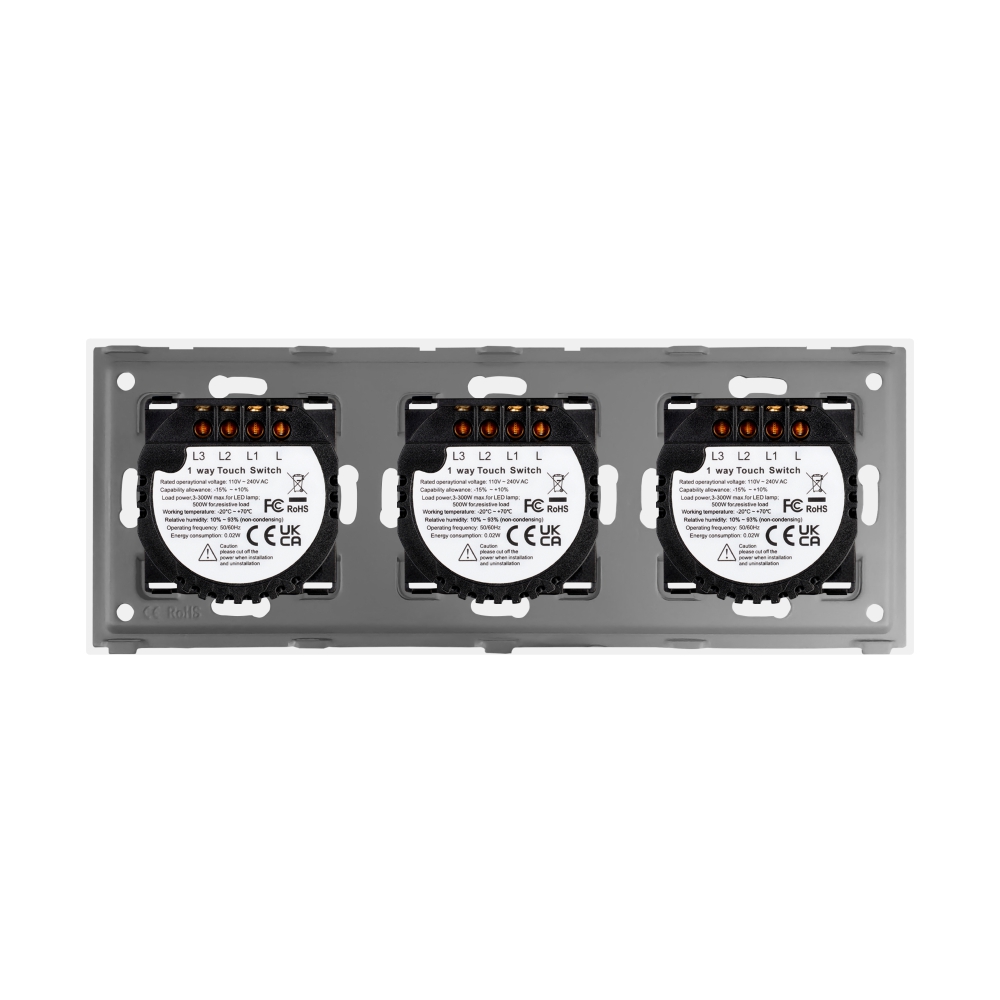 Intrerupator Touch Triplu Sticla LUXION IP45 - imagine 4