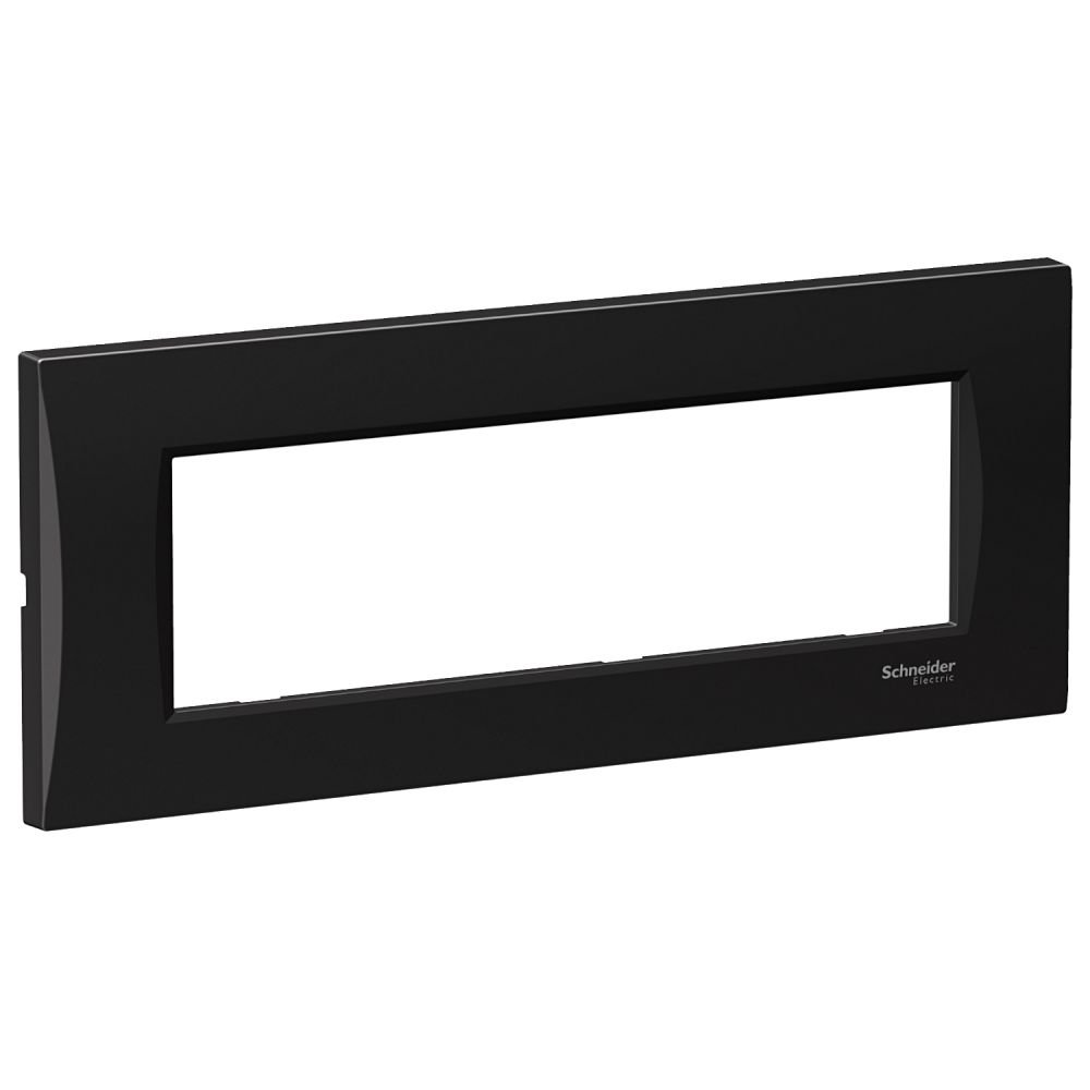 Rama curbata 7 module Schneider Easy Styl, negru metalic