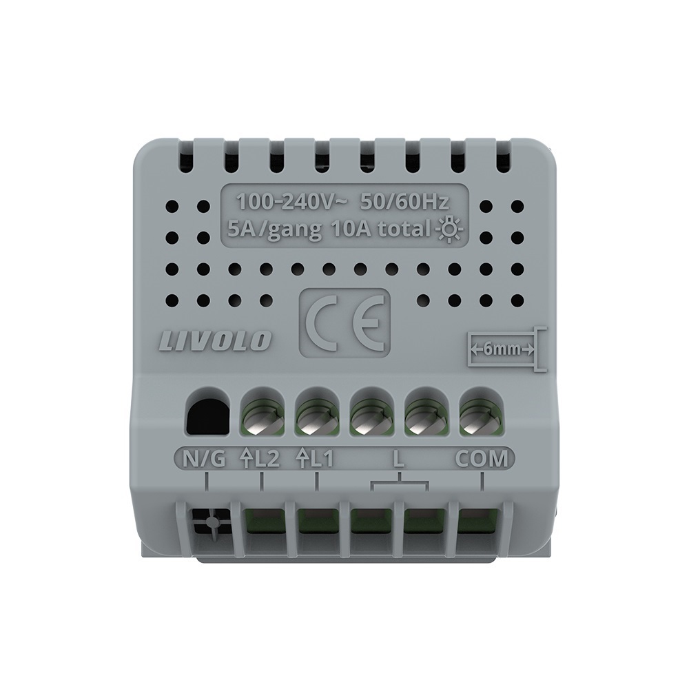 Intrerupator Dublu Touch Livolo, Cap Scara, LED - imagine 4