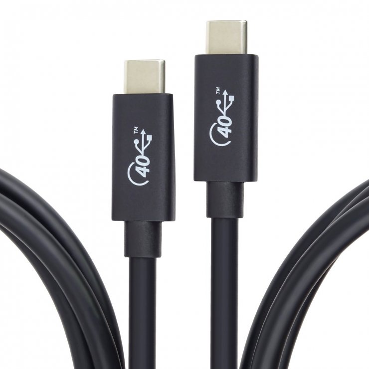 Cablu Thunderbolt 3 OEM 8K, 0.5m, 40Gbps - imagine 2