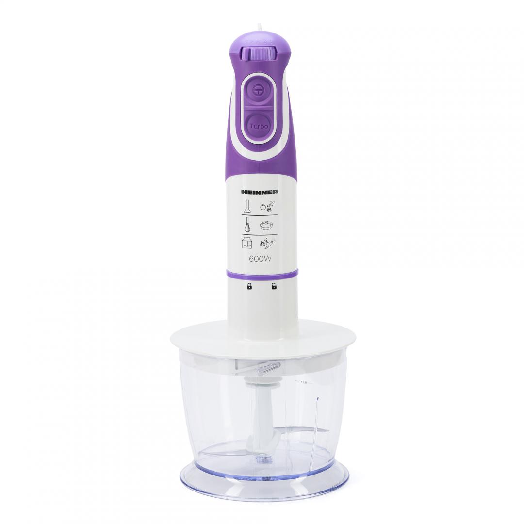 Blender de Mână Heinner HB-600UV 600W - 5 Viteze + Accesorii - imagine 2