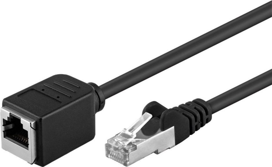 Cablu FTP Cat 5e Goobay 1.5m, Ecranat, Negru