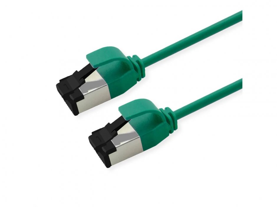 Cablu Rețea RJ45 Cat. 8.1 U/FTP 3m Verde Roline, 40 Gbps