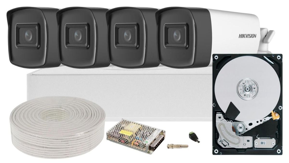 Kit Supraveghere Hikvision 4 Camere 5MP