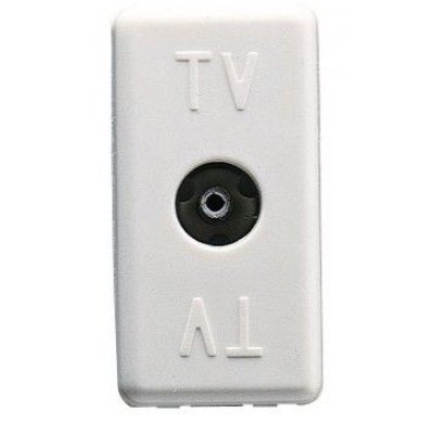 Priza TV Trecere Gewiss System, 1 Modul, Alb