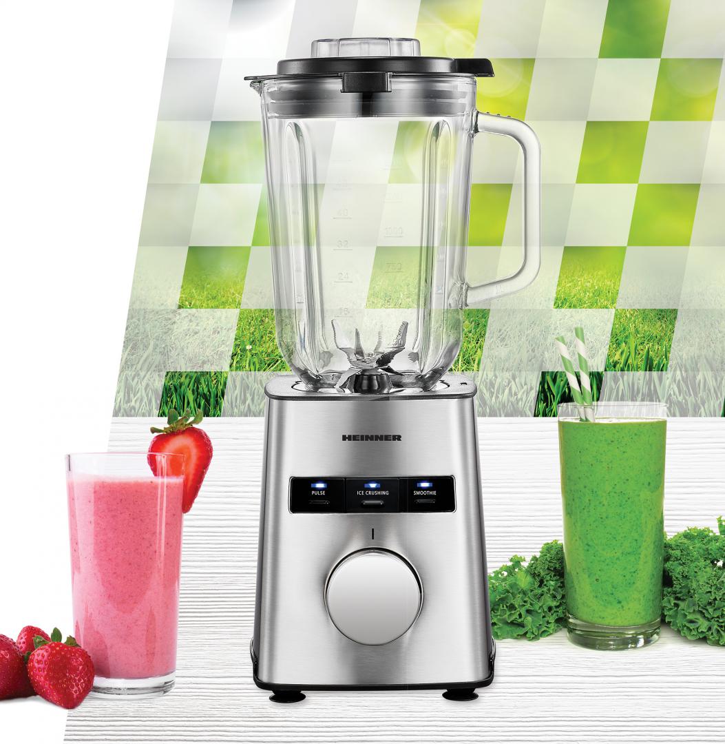 Blender Heinner HBL-HE800SS 800W - Bol Sticlă 1.5L, Inox - imagine 2