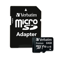 Card microSDXC 64GB Verbatim Class 90MB/s cu Adaptor
