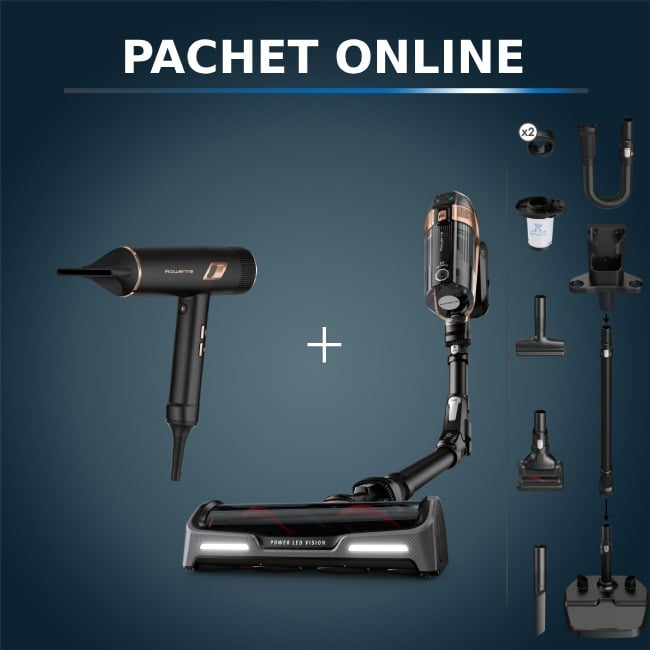 Pachet Rowenta X-Force Flex + Uscător Păr - imagine 2