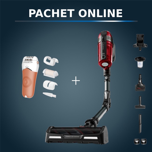 Pachet Rowenta: Aspirator Flex + Epilator