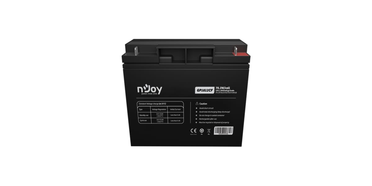 Baterie UPS NJOY GP1812CF 12V 18A - Protecție Sigură - imagine 2