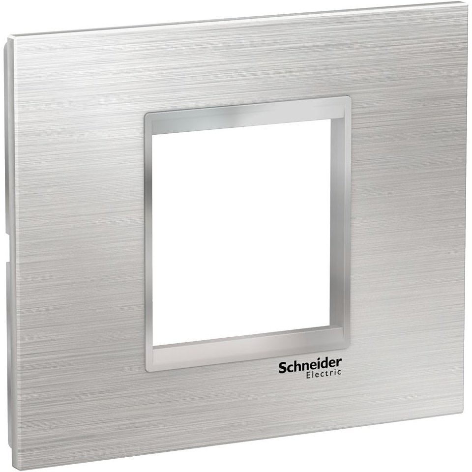 Rama Inox 2 Module Schneider Easy Styl, Argintiu