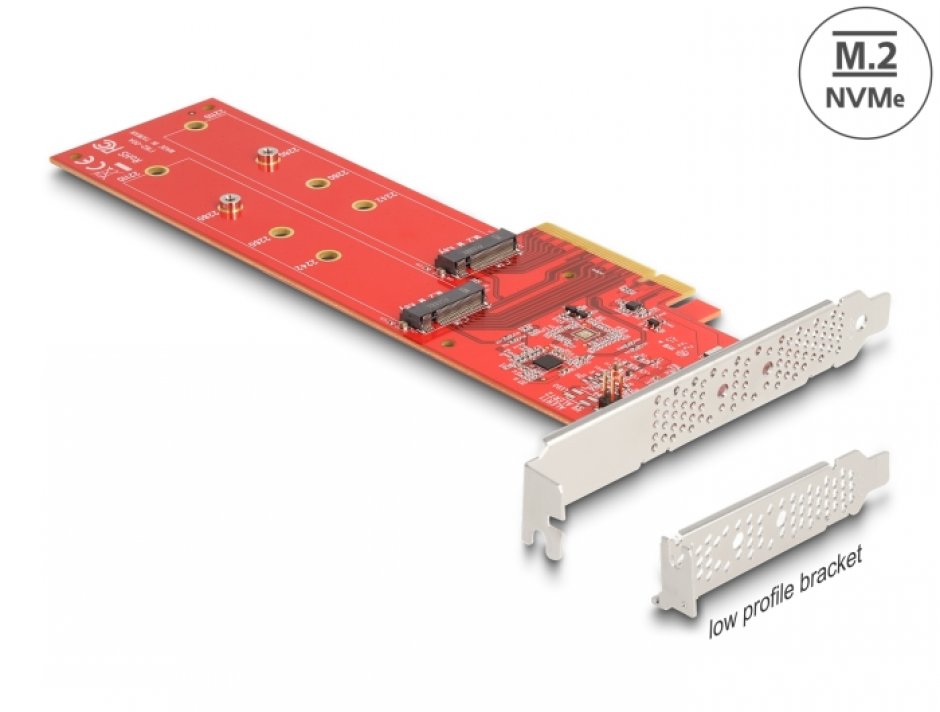 Adaptor PCI Express Delock la 2x NVMe M.2