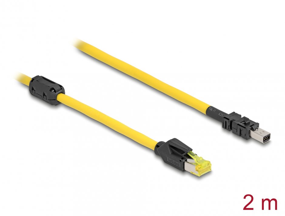 Cablu RJ45 la Mini I/O Delock 2m, Galben