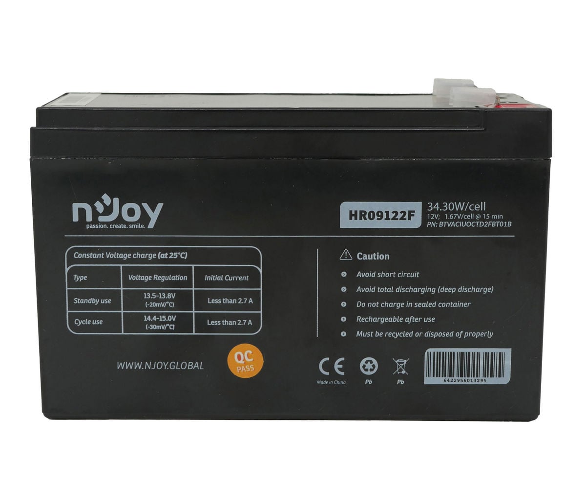 Acumulator Njoy 12V HR09122F UPS Profesional