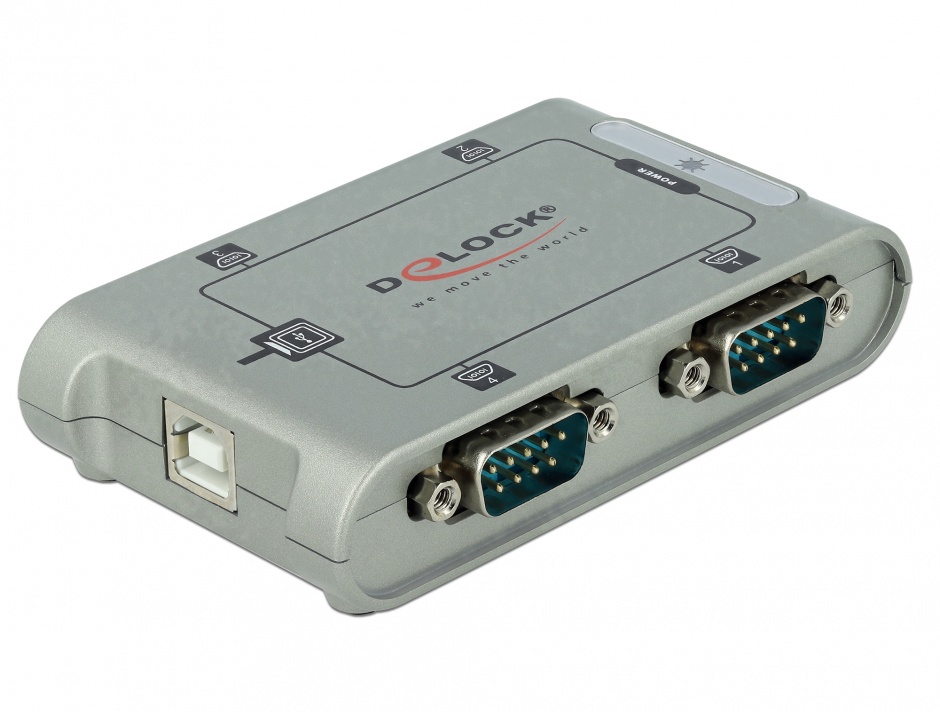 Adaptor USB la 4x Serial RS-232 Delock