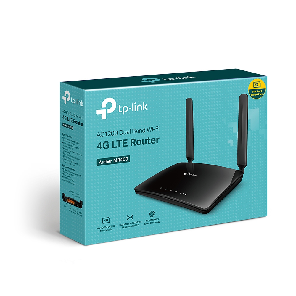 Router 4G LTE TP-Link Archer MR400 AC1200 Dual Band - imagine 8