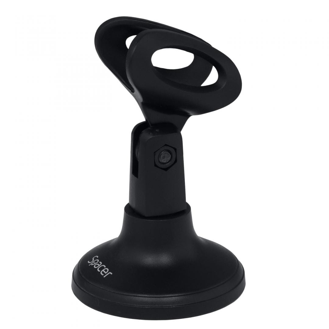 Microfon Spacer SPMF-RETRO cu suport tip picior, negru mat - imagine 4
