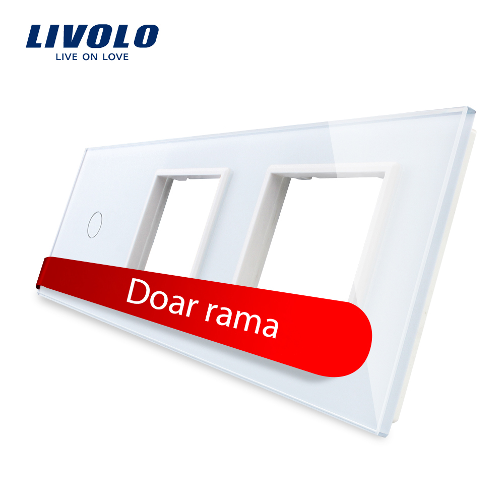 Panou Touch Livolo Sticla cu 2 Prize