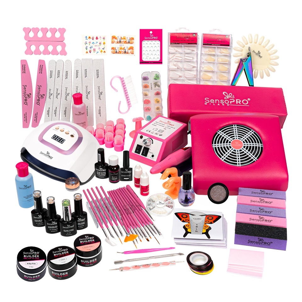 Kit Unghii SensoPRO Gel UV + Oja Semipermanenta