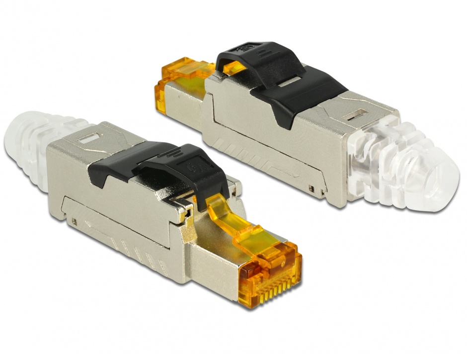 Conector RJ45 Cat 6A Metal Delock | Montare Fără Tool